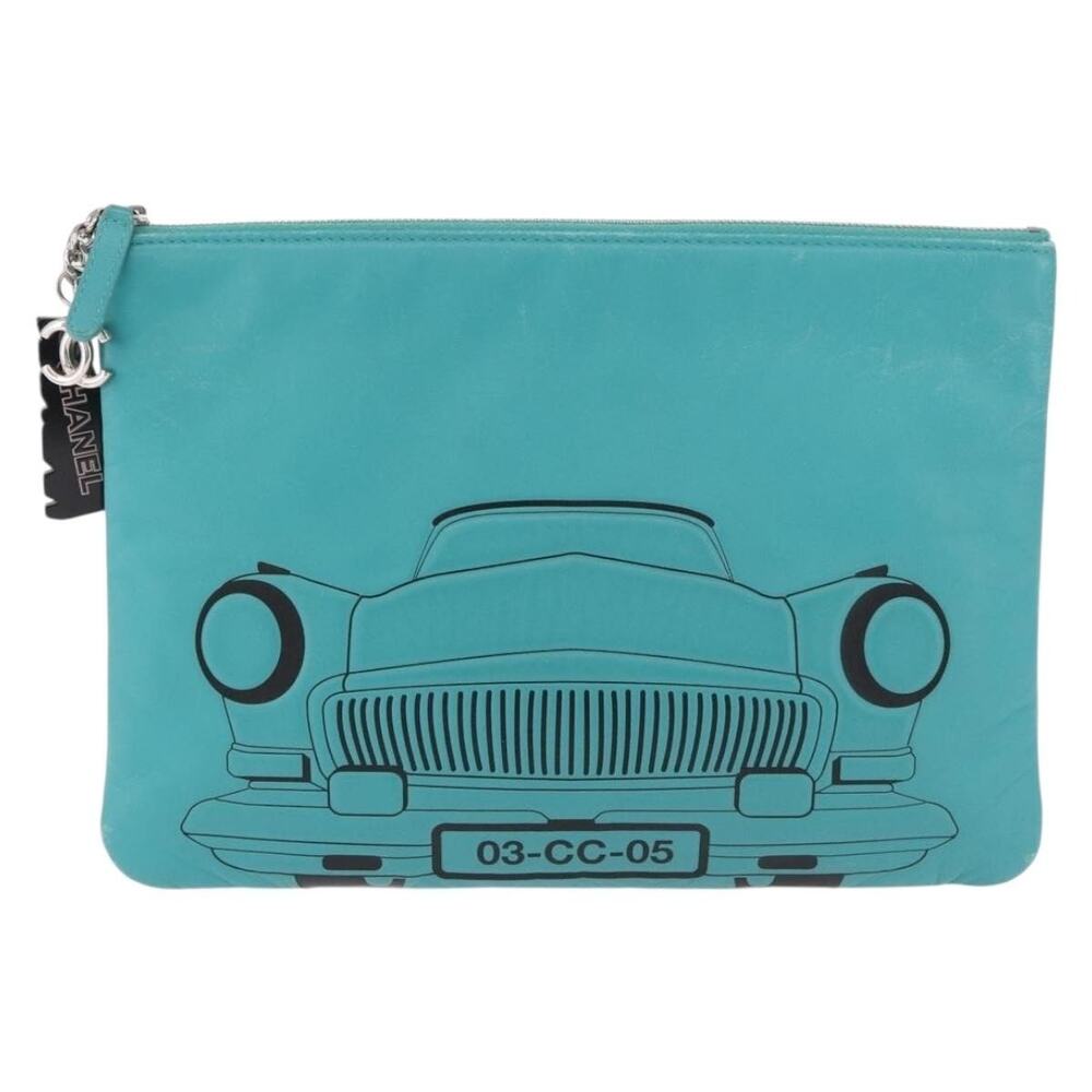 Chanel Lambskin Leather Coco Havana Clutch Bag Blue